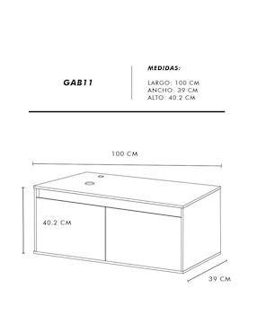Mueble para baño Decomobil Provenzal de MDF armable
