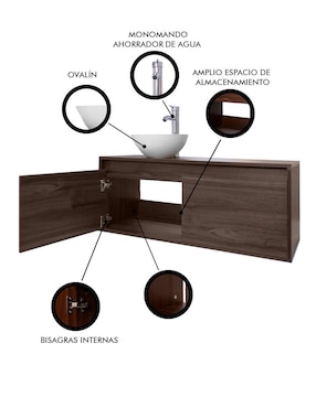 Mueble para baño Decomobil Provenzal de MDF armable