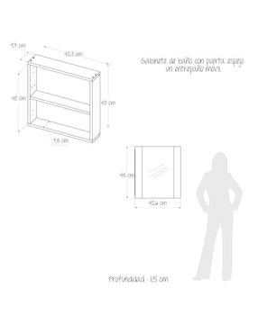 Mueble para baño Maderkit Niki de melamina armable