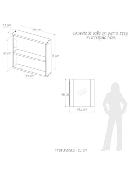 Mueble para baño Maderkit Niki de melamina armable