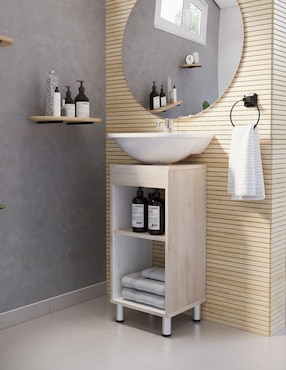 Mueble para baño Maderkit Dena de melamina armable