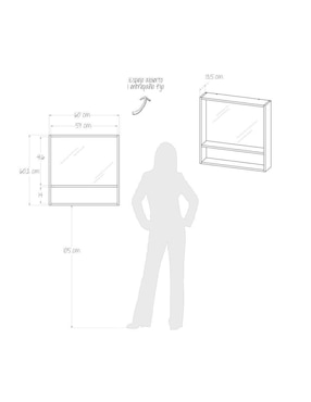 Mueble para baño Maderkit Kyle de melamina armable