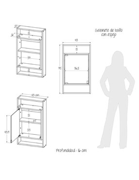 Mueble para baño Maderkit Baños de melamina armable