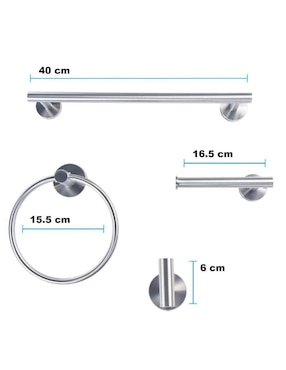 Juego de accesorios para baño Cnx 4 piezas