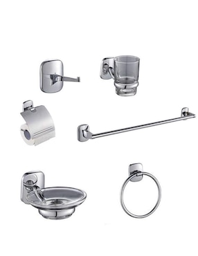 Juego de accesorios para baño Cnx 6 piezas