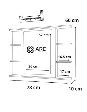 Mueble para baño Ard Glanz MirrorCore Cabinet de MDF