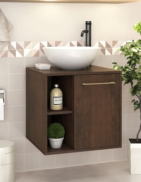 Mueble para baño Mobi Muebles Mendoza Tabaco mdf armable