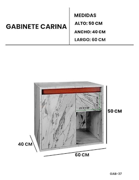 Mueble para baño Decomobil Carina de melamina armable