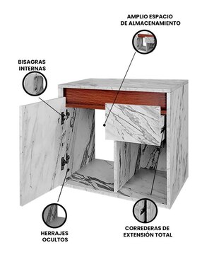 Mueble para baño Decomobil Carina de melamina armable