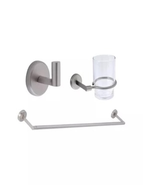Juego de accesorios para baño Urrea de acero inoxidable 6 piezas