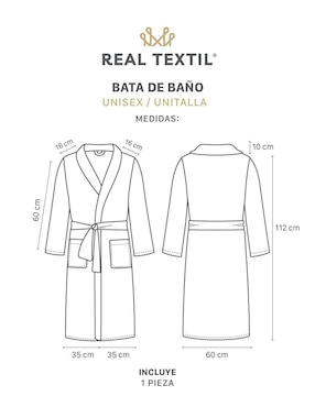 Bata de baño Real Textil unisex