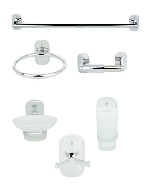 Juego de accesorios para baño Rugo 6 piezas