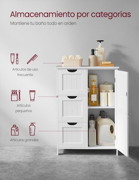 Mueble para baño Vasagle Sofie de MDF armable
