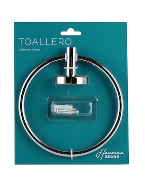 Toallero de argolla Heuman Brand Silver de hierro