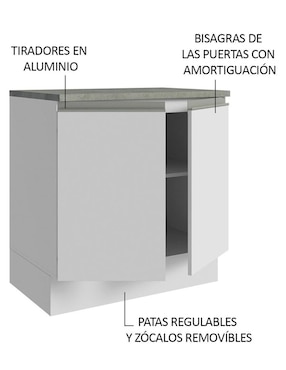 Mueble para baño Madesa de melamina armable