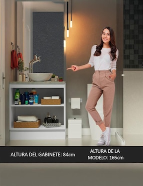 Mueble para baño Madesa de melamina armable