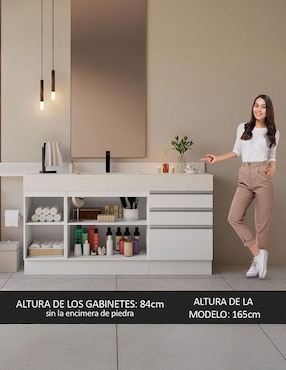 Mueble para baño Madesa de melamina armable