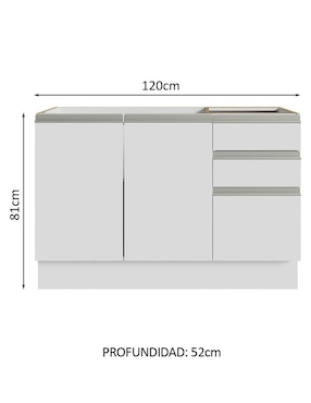 Mueble para baño Madesa de melamina armable