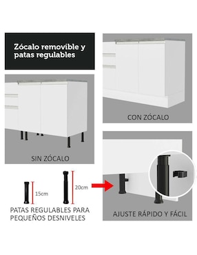 Mueble para baño Madesa de melamina armable