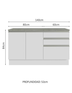 Mueble para baño Madesa de melamina armable