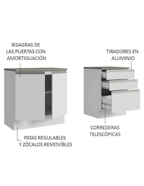 Mueble para baño Madesa de melamina armable