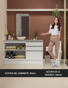 Mueble para baño Madesa de melamina armable