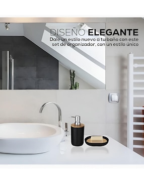 Juego de accesorios para baño Xtellar de bambú 6 piezas