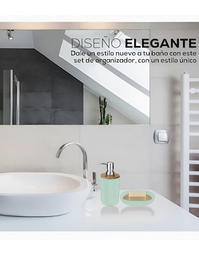 Juego de accesorios para baño Xtellar de bambú 7 piezas