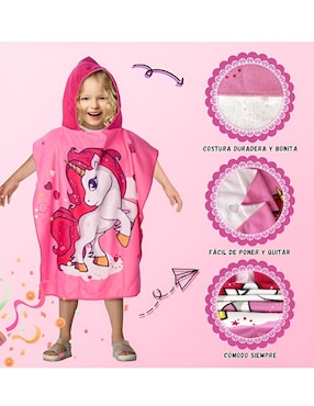 Toalla poncho Xtellar xtllar2828 de algodón infantil