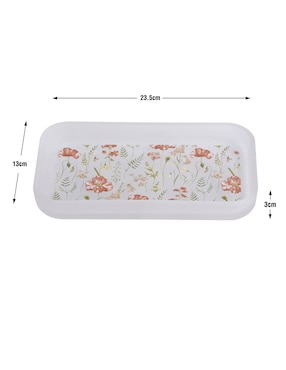 Charola Haus Flower Glass de vidrio