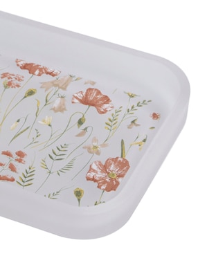 Charola Haus Flower Glass de vidrio