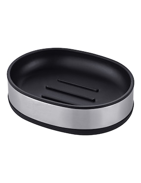 Jabonera Heuman Brand Silver de acero inoxidable