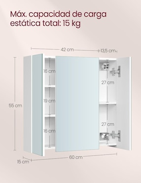 Organizador de baño armable Songmics Home Kailyn