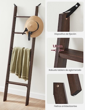 Toallero de piso Songmics Home Island de madera