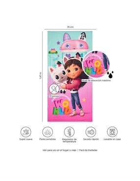 Toalla para baño Providencia Gabby's Dollhouse de poliéster infantil