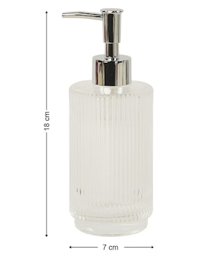 Dosificador jabon Haus Ribbed de vidrio