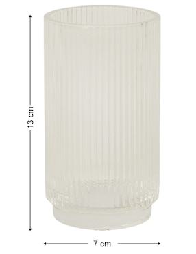 Vaso de baño Haus Ribbed de vidrio