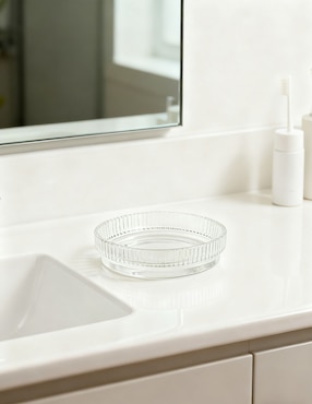 Jabonera Haus Ribbed de vidrio