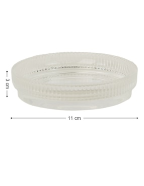 Jabonera Haus Ribbed de vidrio
