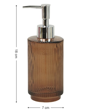 Dosificador jabón Haus Ribbed de vidrio