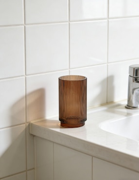 Vaso de baño Haus Ribbed de vidrio