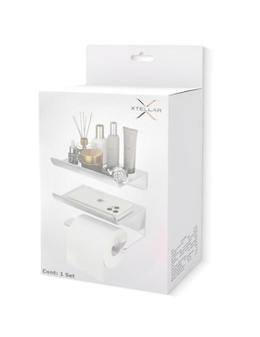 Portarrollos de acero inoxidable Xtellar 1 rollo