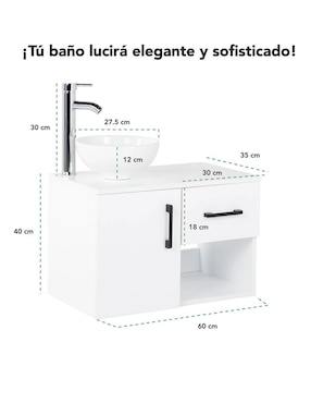 Mueble para baño armable Anisa Knot Studio mdf
