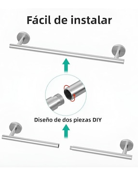 Toallero de pared Xtellar de acero inoxidable