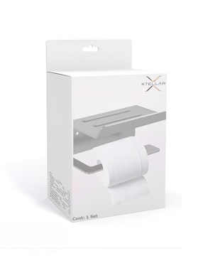 Portarrollos de acero inoxidable Xtellar 1 rollo
