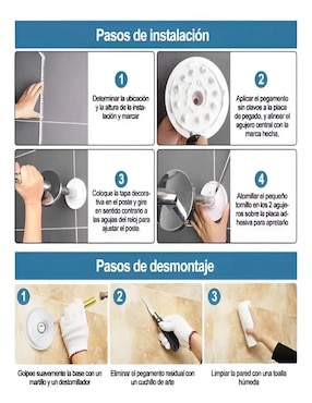 Cortinero de acero inoxidable Belug ajustable