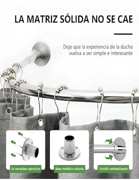 Cortinero de acero inoxidable Belug ajustable