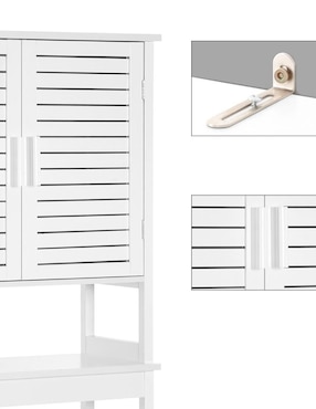 Repisa armable Songmics Home Bambou Toilet Storage de bambú