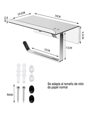 Portarrollos de acero inoxidable Belug