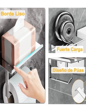 Portarrollos de acero inoxidable Belug